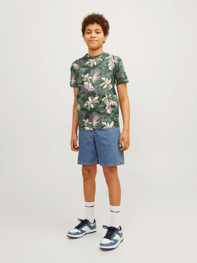 T-shirt jortampa aop imprimé floral vert enfant - Jack & Jones