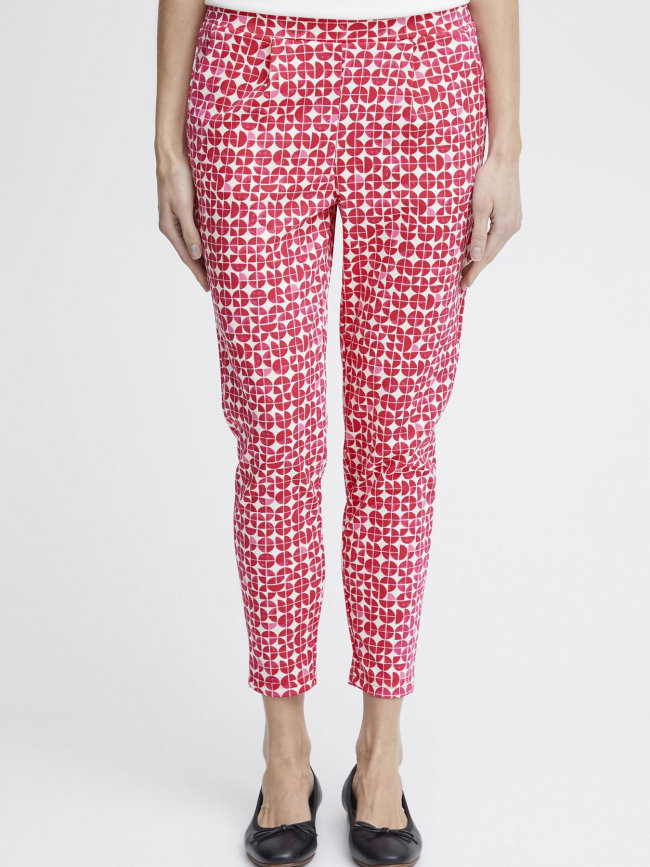 Pantalon imprimé kate rose femme - Ichi