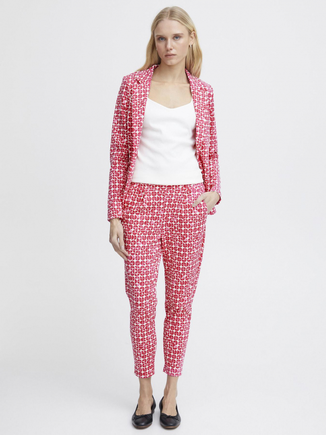 Pantalon imprimé kate rose femme - Ichi