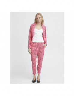 Pantalon imprimé kate rose femme - Ichi