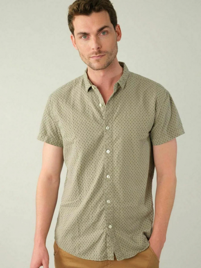 Chemise pagos sh imprimé palmier vert homme - Deeluxe