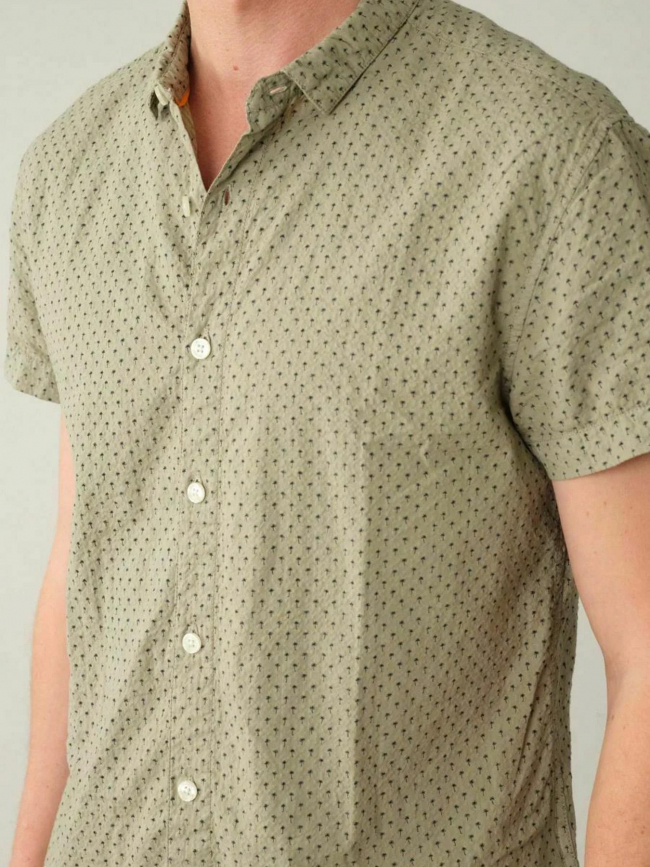 Chemise pagos sh imprimé palmier vert homme - Deeluxe