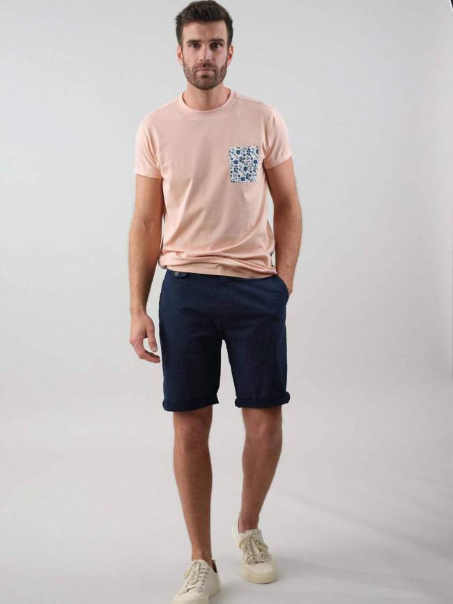 Short cuajani regular bleu marine homme - Deeluxe