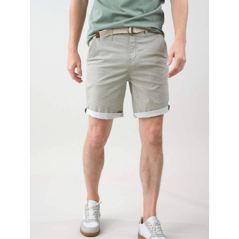 Short coxie ceinture intégrée kaki homme - Deeluxe