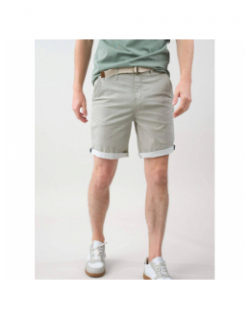 Short coxie ceinture intégrée kaki homme - Deeluxe