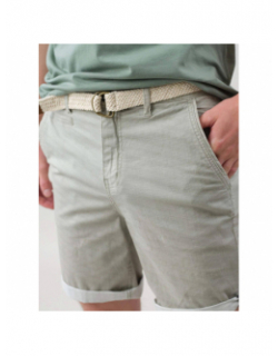 Short coxie ceinture intégrée kaki homme - Deeluxe