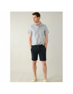 Bermuda mathy slim fit bleu homme - Deeluxe