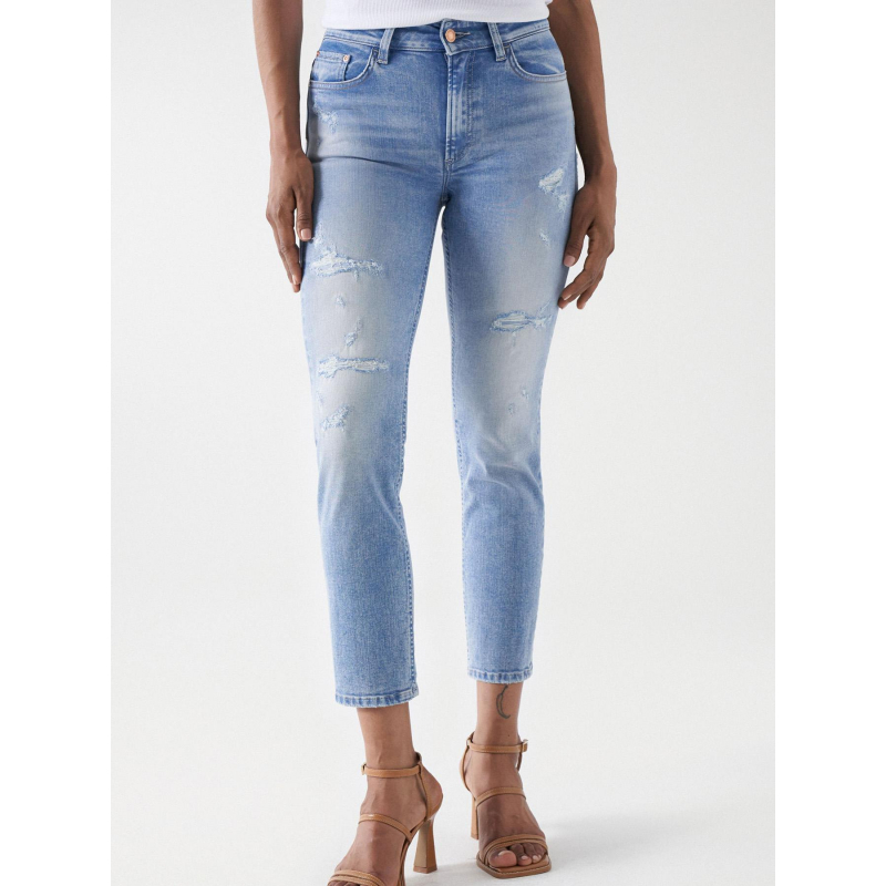 Jean destiny cropped slim bleu femme - Salsa