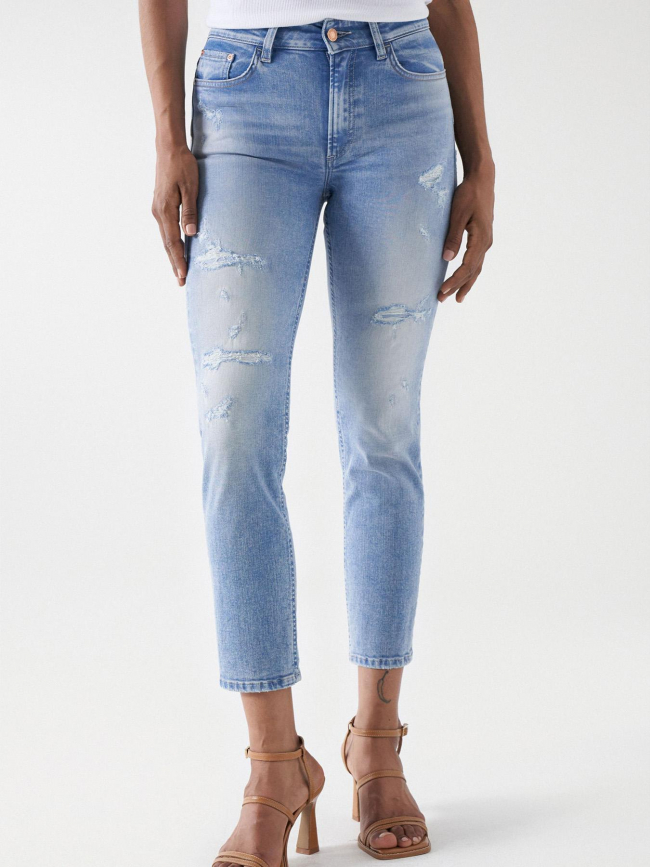 Jean destiny cropped slim bleu femme - Salsa