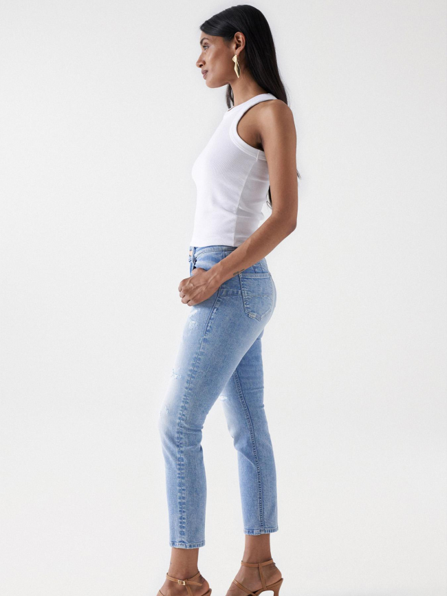 Jean destiny cropped slim bleu femme - Salsa