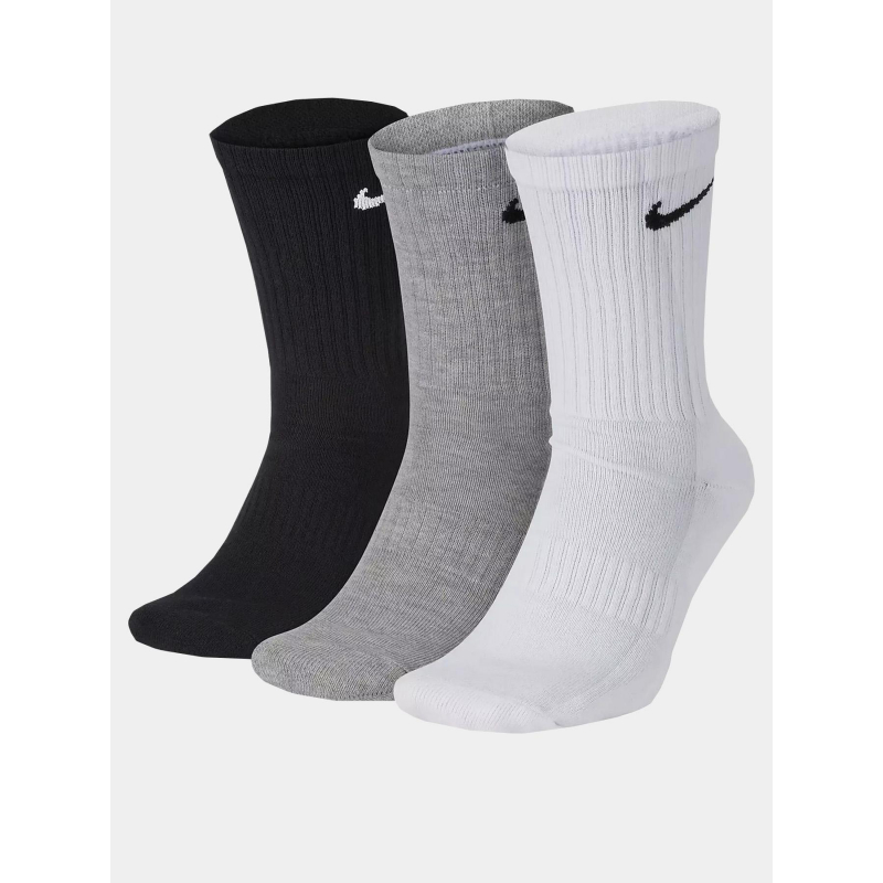 Pack 3 paires de chaussettes noir gris blanc enfant - Nike