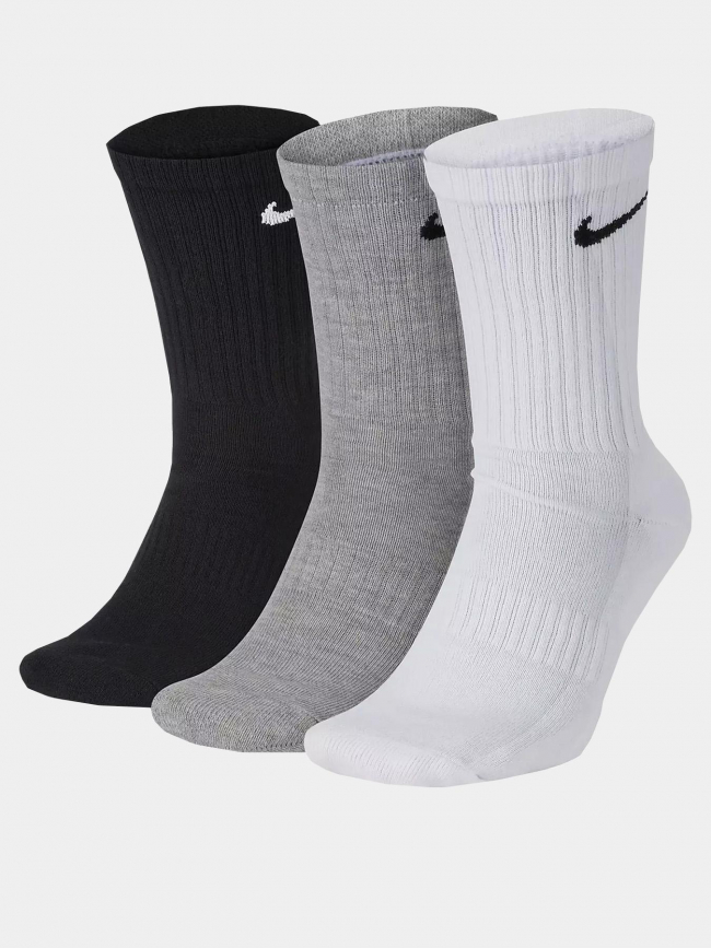 Pack 3 paires de chaussettes noir gris blanc enfant - Nike