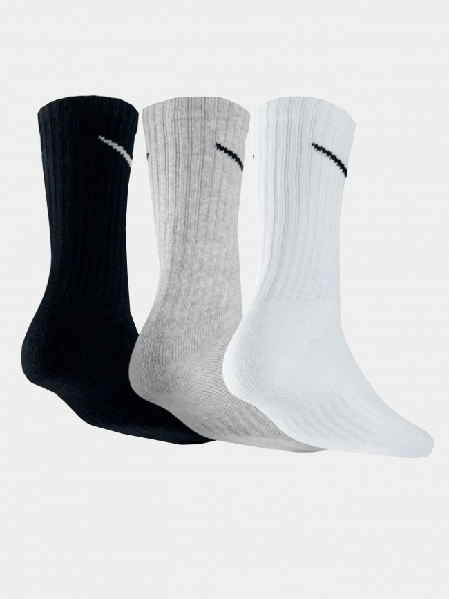 Pack 3 paires de chaussettes noir gris blanc enfant - Nike