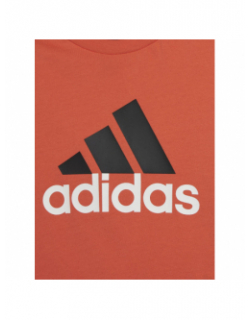 Ensemble short + t-shirt logo rouge noir enfant - Adidas