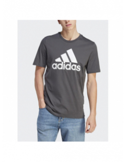 T-shirt logo blanc anthracite homme - Adidas