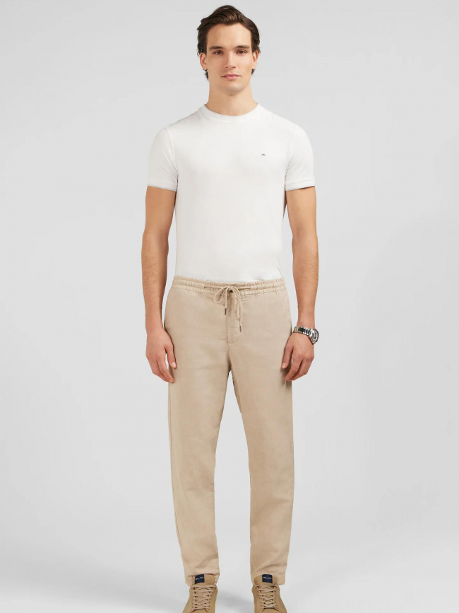 Pantalon taille élastique edimbourg beige homme - Eden Park