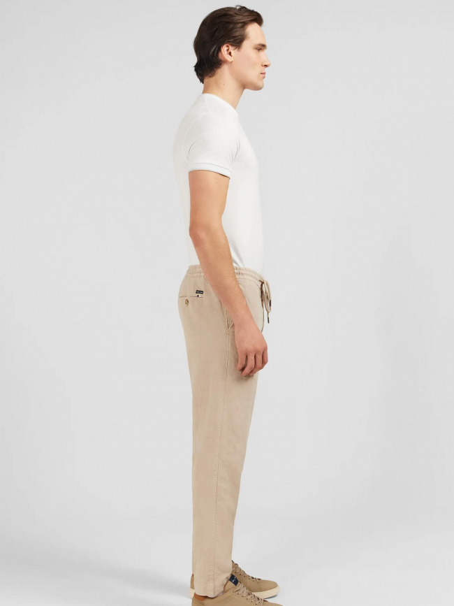 Pantalon taille élastique edimbourg beige homme - Eden Park