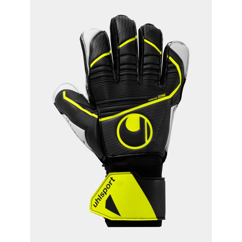 Gants gardien de but football soft flex noir jaune - Uhlsport