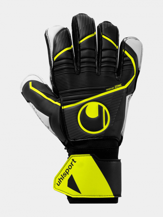 Gants gardien de but football soft flex noir jaune - Uhlsport