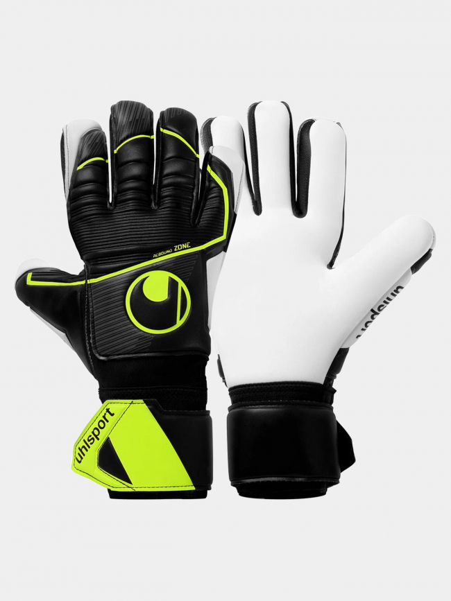 Gants gardien de but football soft flex noir jaune - Uhlsport