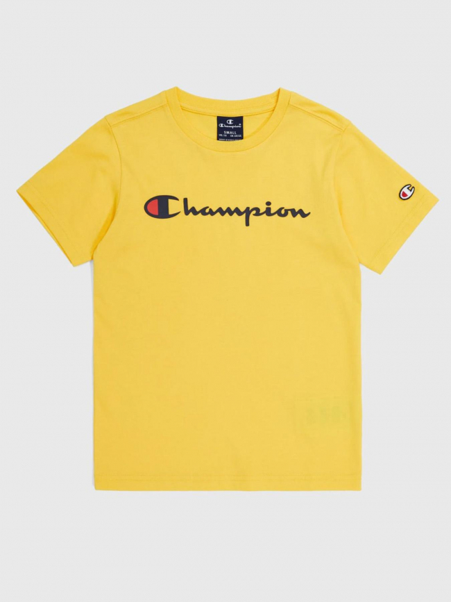 T-shirt crewneck logo jaune homme - Champion