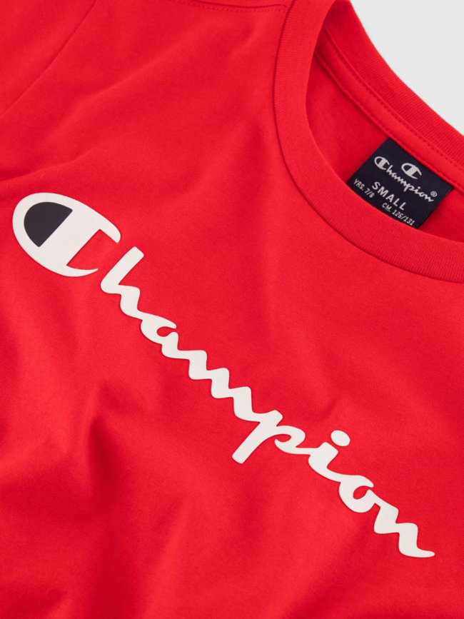 T-shirt crewneck logo rouge garçon - Champion