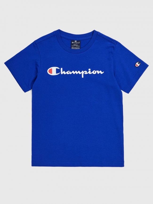 T-shirt crewneck logo bleu garçon - Champion