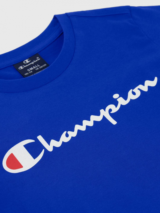 T-shirt crewneck logo bleu garçon - Champion