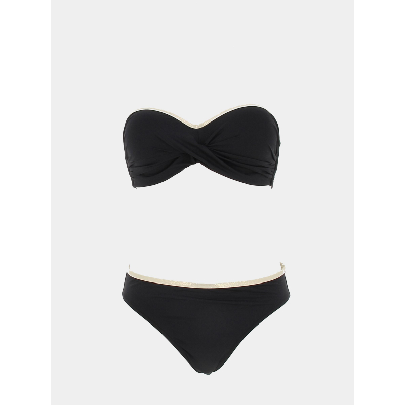 Maillot de bain 2 pièces emma noir or femme - Grain De Sable