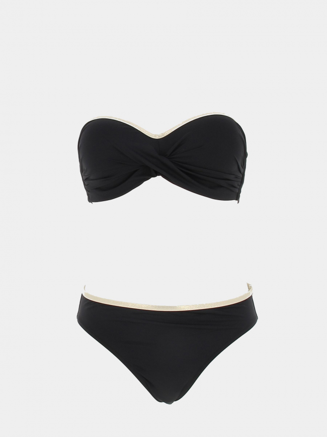 Maillot de bain 2 pièces emma noir or femme - Grain De Sable