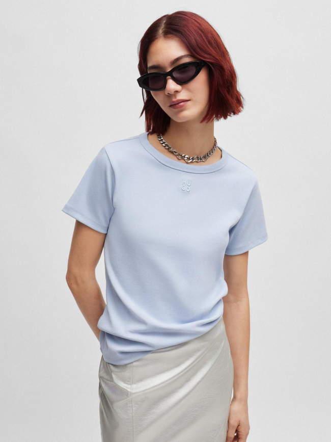 T-shirt uni deloris bleu femme - Hugo