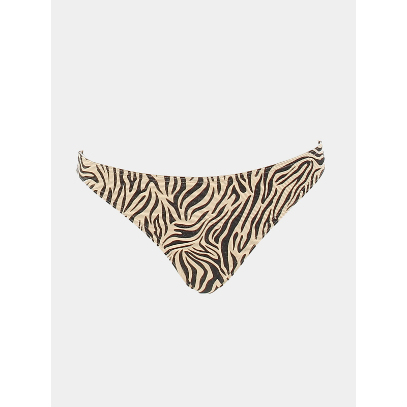 Culotte de maillot de bain zébré beige noir femme - Happy & So