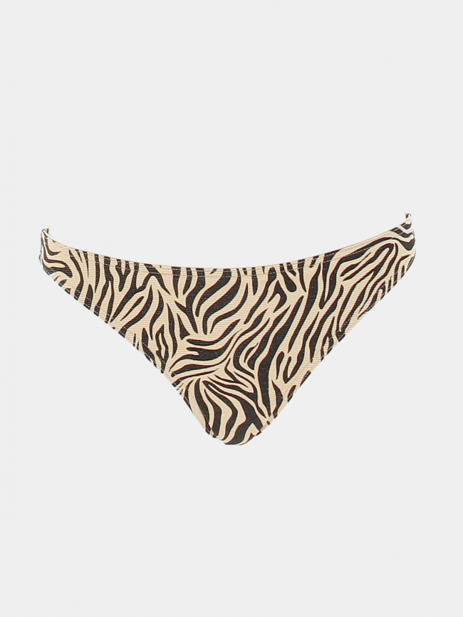 Culotte de maillot de bain zébré beige noir femme - Happy & So