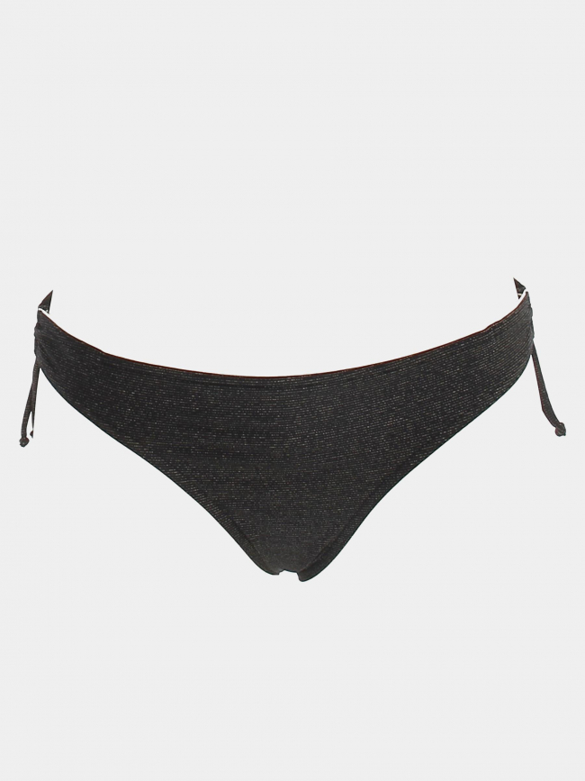 Culotte tanga de maillot de bain shine noir or femme - Happy & So