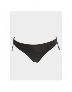 Culotte tanga de maillot de bain shine noir or femme - Happy & So