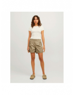 Short taille haute maddy beige femme - Jjxx