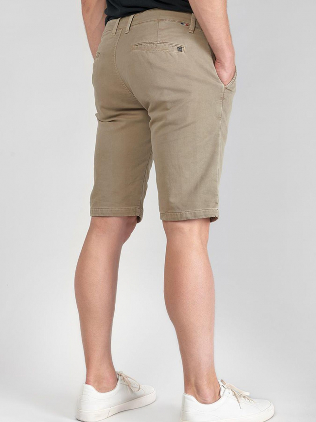 Short chino jogg swoop beige homme - Le Temps Des Cerises