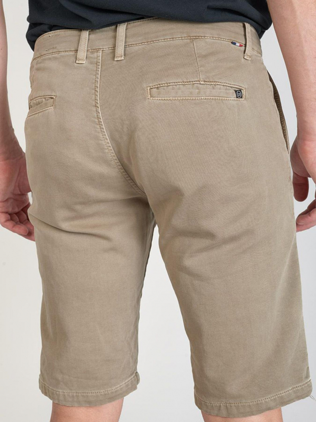 Short chino jogg swoop beige homme - Le Temps Des Cerises