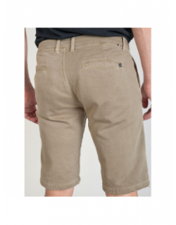 Short chino jogg swoop beige homme - Le Temps Des Cerises