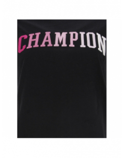 T-shirt crewneck logo noir fille - Champion