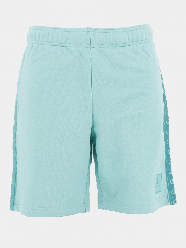 Short jogging logo bandes vert d'eau homme - Champion