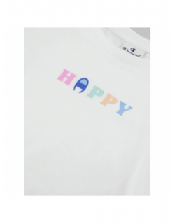 T-shirt crewneck happy blanc fille - Champion