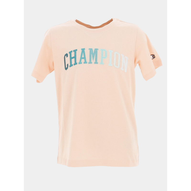 T-shirt logo dégradé vert crewneck rose fille - Champion