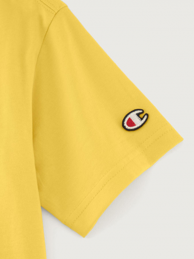 T-shirt crewneck logo jaune enfant - Champion