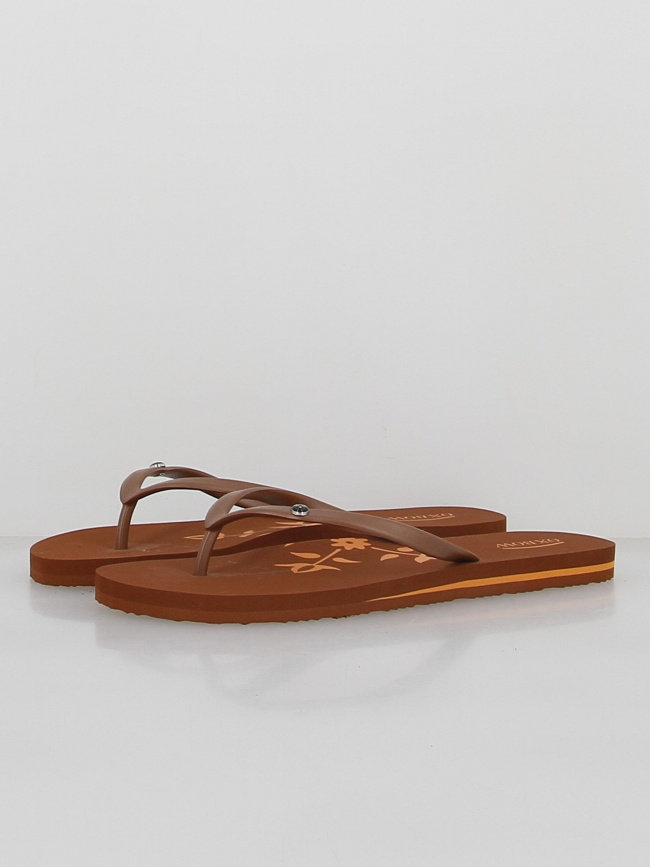 Tongs unies logo marron femme - Oxbow