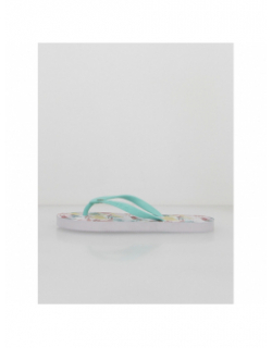 Tongs palme fleurs vert rose femme - Culture Sud