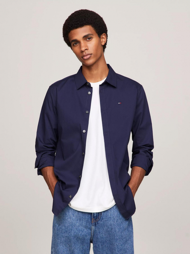 Chemise original stretch bleu marine homme - Tommy Jeans