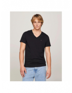 T-shirt col v original noir homme - Tommy Jeans