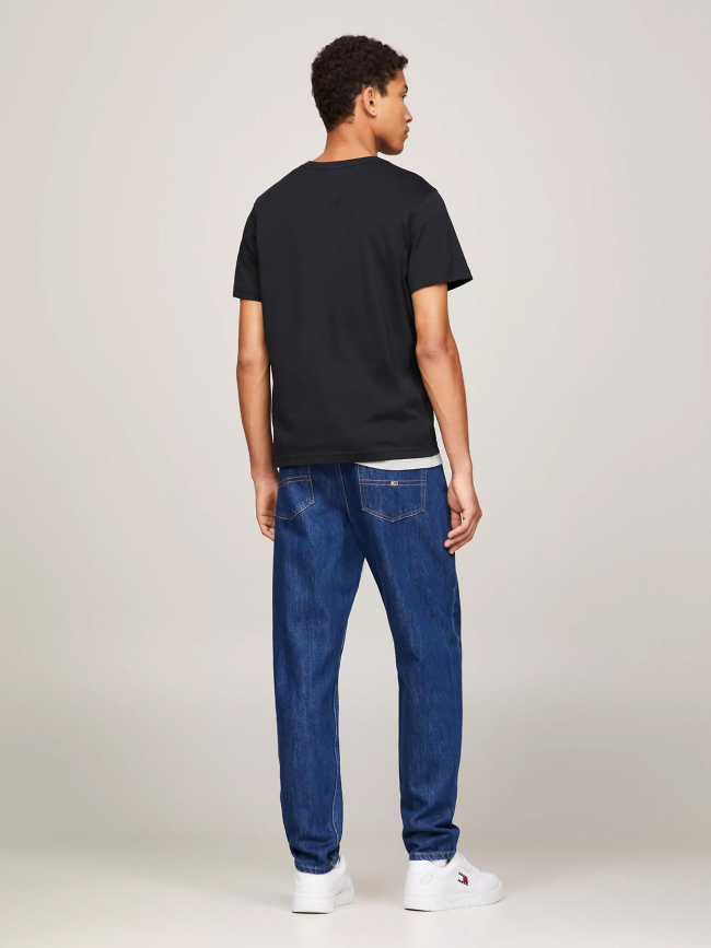 T-shirt slim logo brodé noir homme - Tommy Jeans