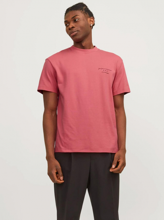 T-shirt sanchez uni rose homme - Jack & Jones